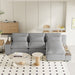L-shaped Modular Sectional Sofa with Removable Back Cushions