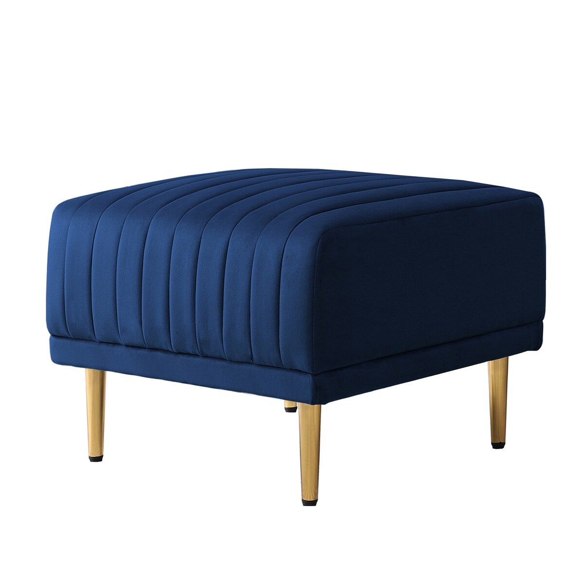 L-shaped Sectional Sofa Sets Velvet Upholstered Couch Reversible 3 Seat Sofa with Movable Ottoman and Gold Legs For Living Room