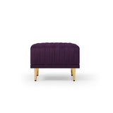L-shaped Sectional Sofa Sets Velvet Upholstered Couch Reversible 3 Seat Sofa with Movable Ottoman and Gold Legs For Living Room
