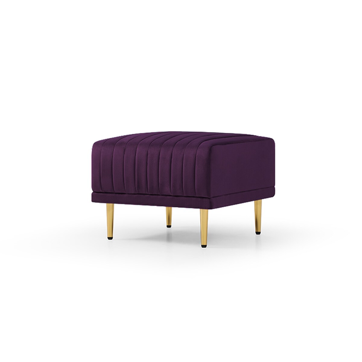 L-shaped Sectional Sofa Sets Velvet Upholstered Couch Reversible 3 Seat Sofa with Movable Ottoman and Gold Legs For Living Room