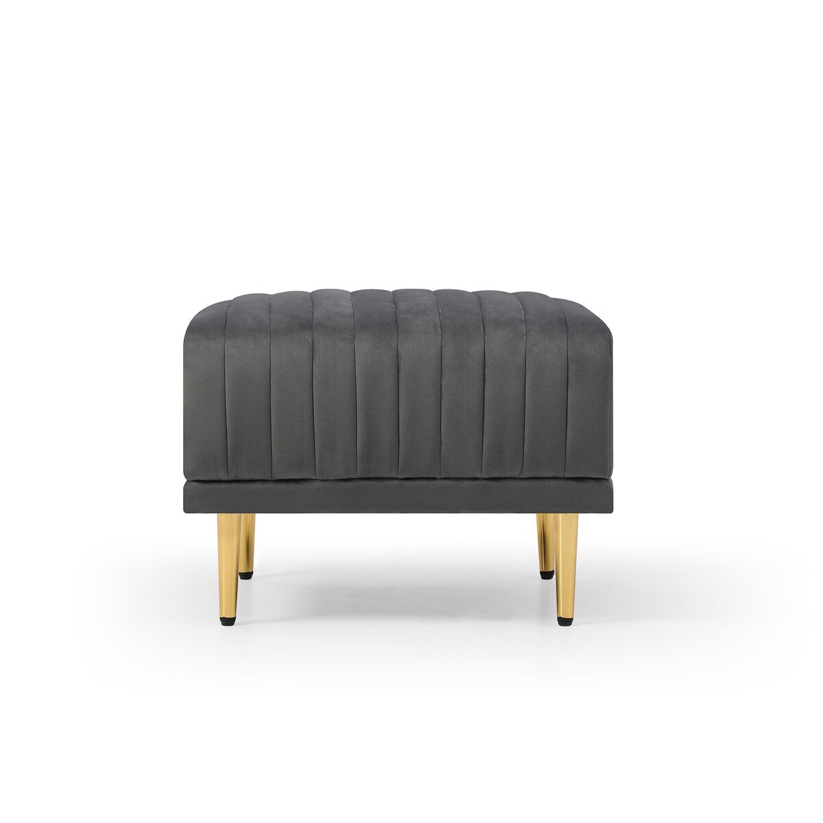 L-shaped Sectional Sofa Sets Velvet Upholstered Couch Reversible 3 Seat Sofa with Movable Ottoman and Gold Legs For Living Room