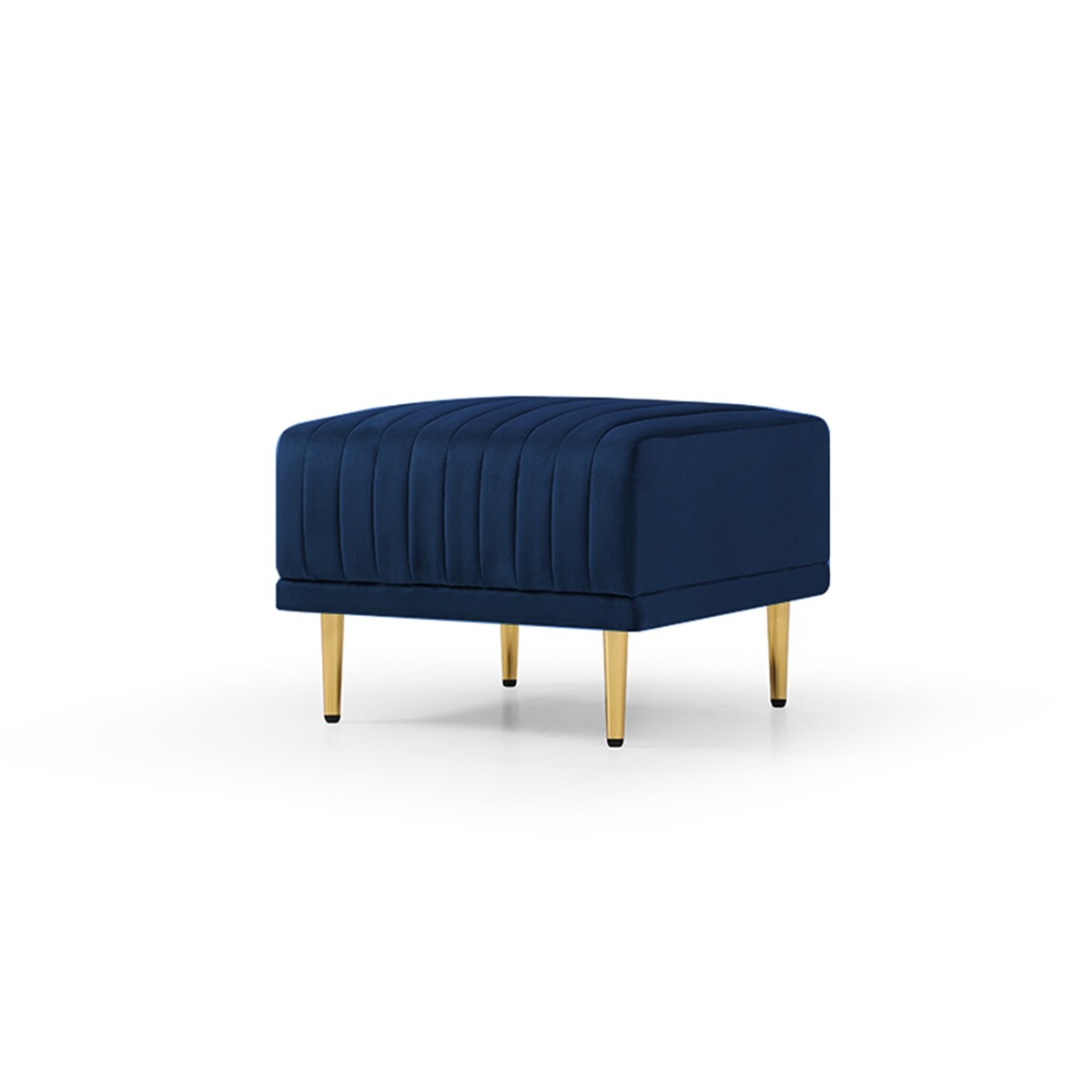 L-shaped Sectional Sofa Sets Velvet Upholstered Couch Reversible 3 Seat Sofa with Movable Ottoman and Gold Legs For Living Room