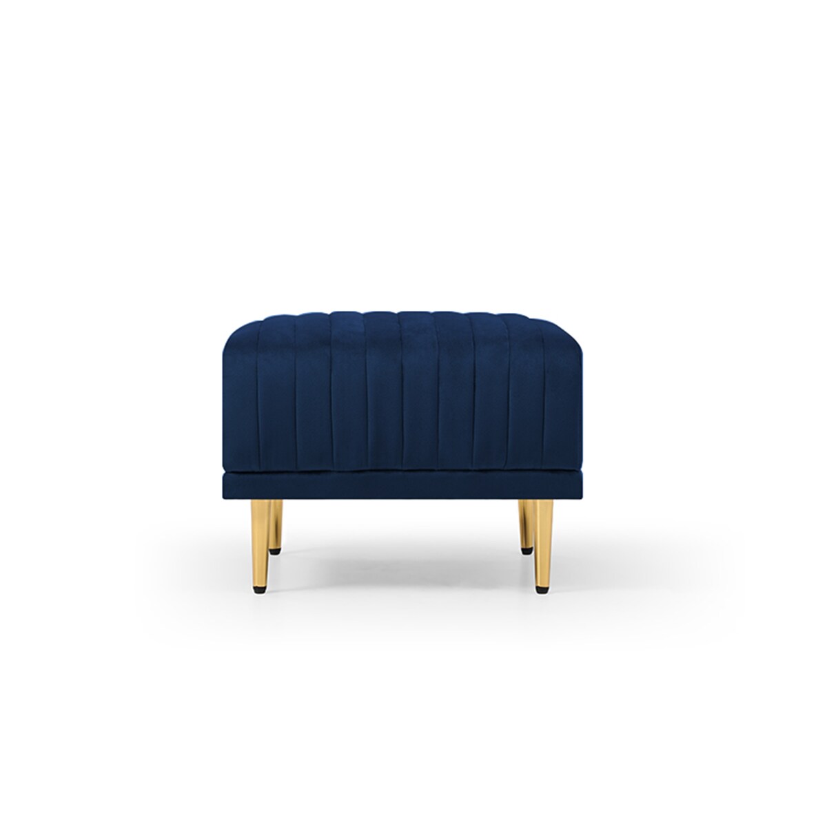 L-shaped Sectional Sofa Sets Velvet Upholstered Couch Reversible 3 Seat Sofa with Movable Ottoman and Gold Legs For Living Room