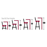 Corona (5 Limes) 30" Swivel Bar Stool with Black Wrinkle Finish - 18"Lx18"Wx30"H