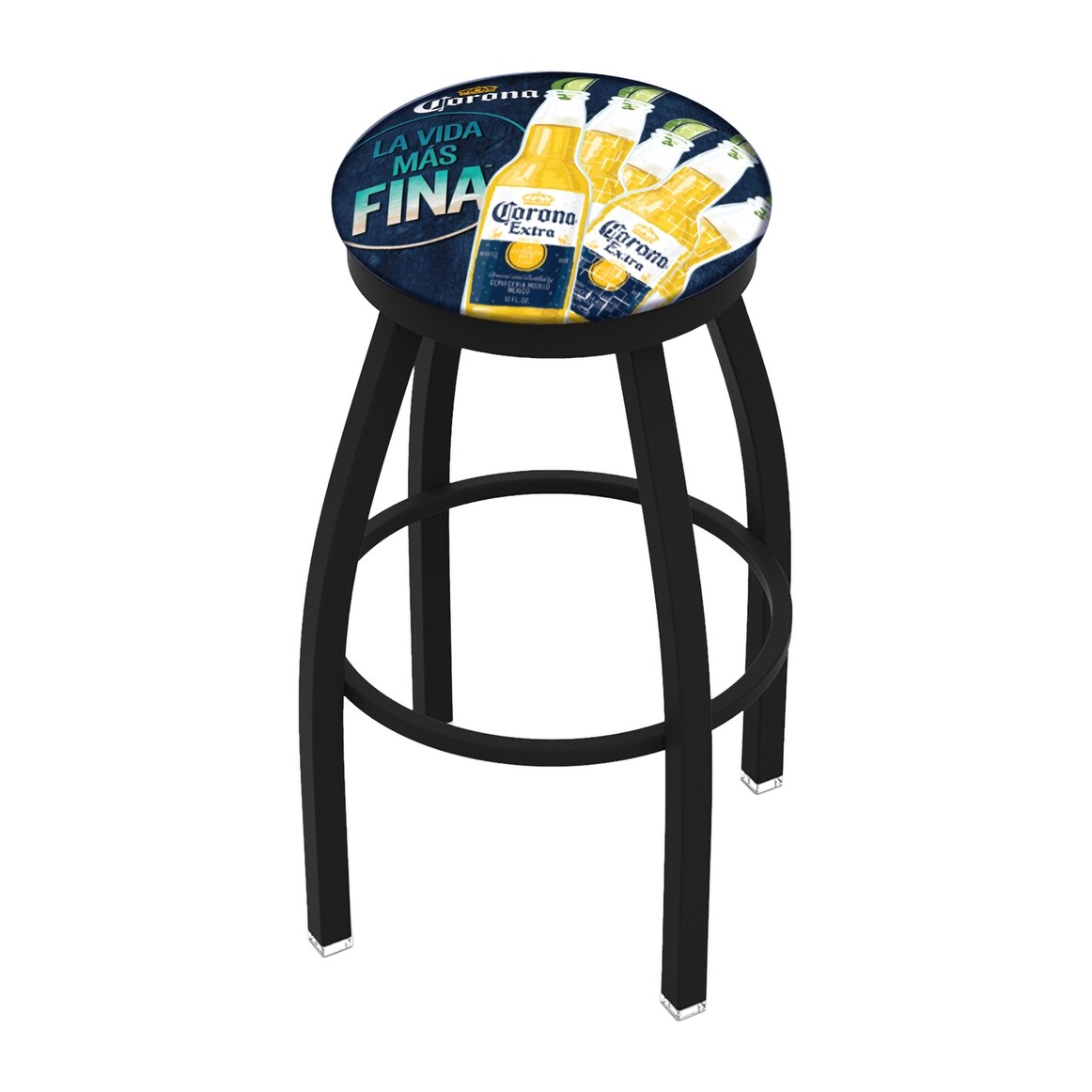 Corona (5 Limes) 30" Swivel Bar Stool with Black Wrinkle Finish - 18"Lx18"Wx30"H