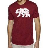 LA Pop Art Men's Premium Blend Word Art T-Shirt - Explore