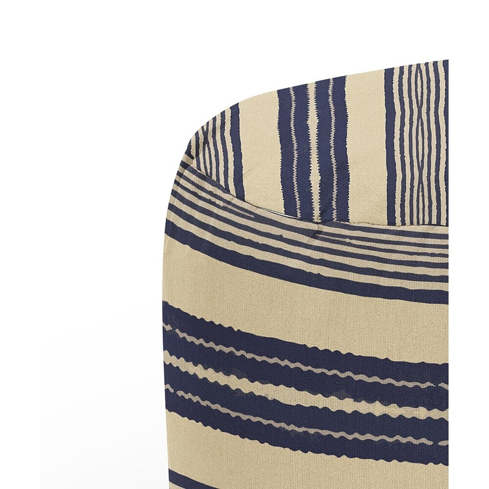 LANGOSTA NAVY Round Pouf By Kavka Designs