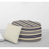 LANGOSTA NAVY Round Pouf By Kavka Designs