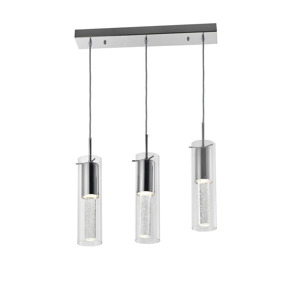 LAZZUR Essonne 3 Light 24 in. Polished Chrome Pendant
