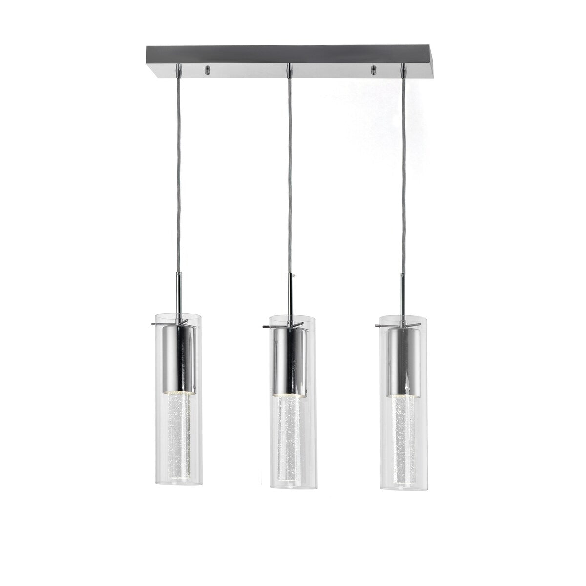 LAZZUR Essonne 3 Light 24 in. Polished Chrome Pendant