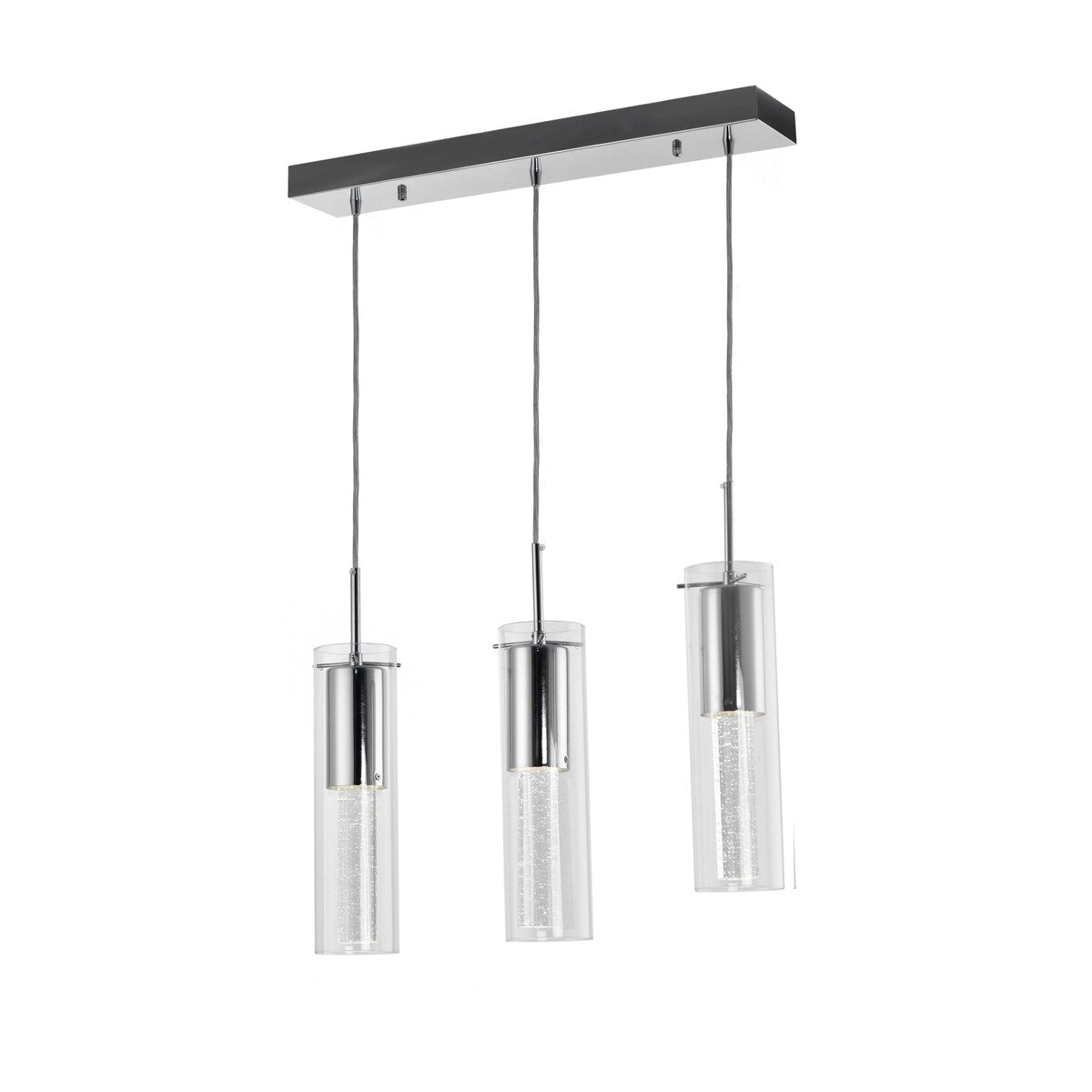 LAZZUR Essonne 3 Light 24 in. Polished Chrome Pendant