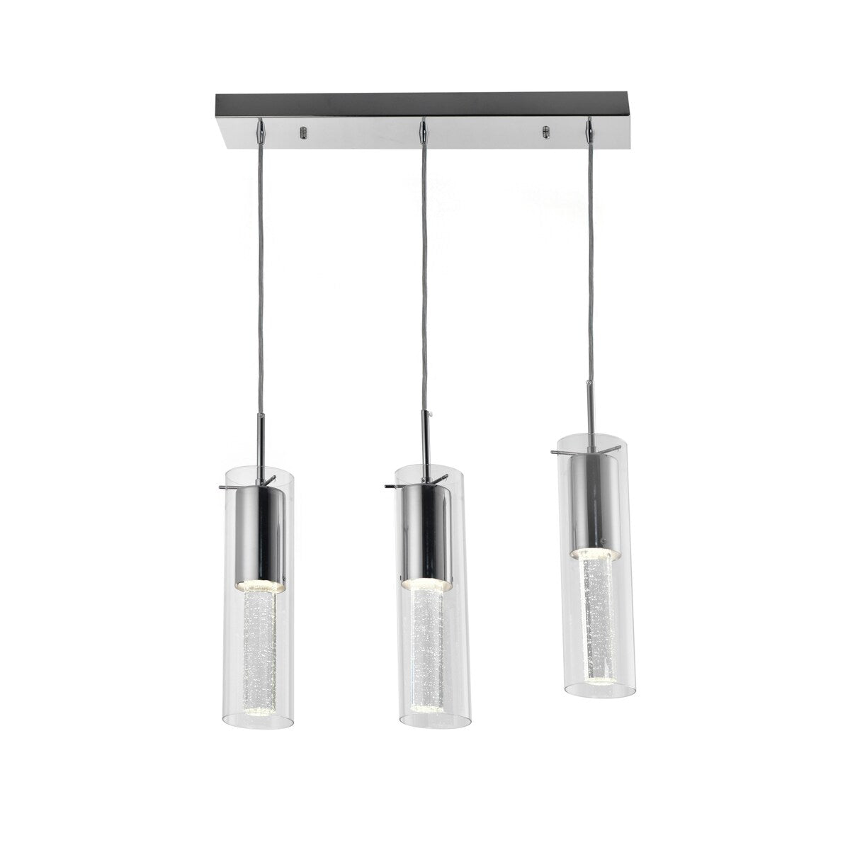 LAZZUR Essonne 3 Light 24 in. Polished Chrome Pendant