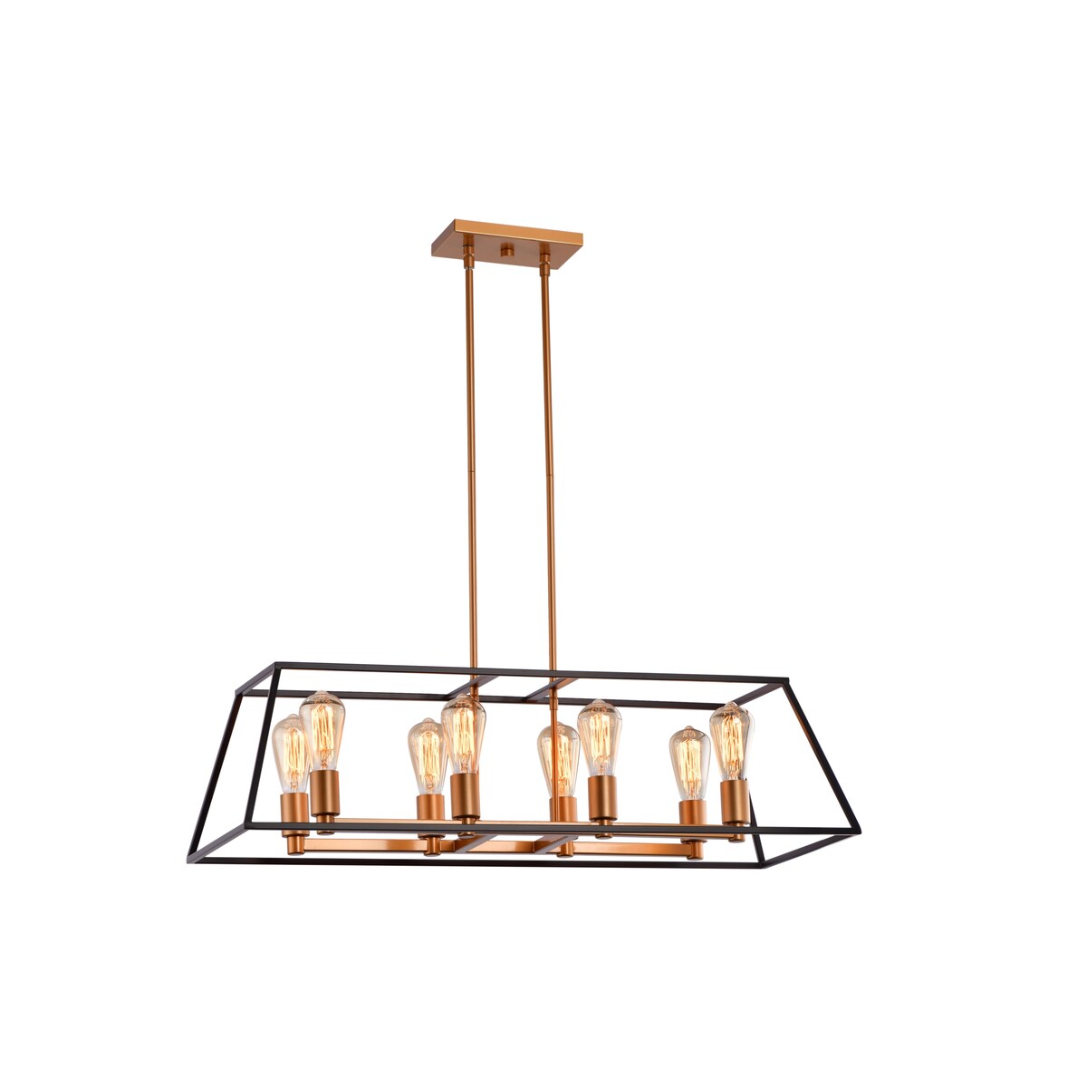 LAZZUR Meurthe 8 Light 35 in. Matte Oil Rubbed Bronze Pendant