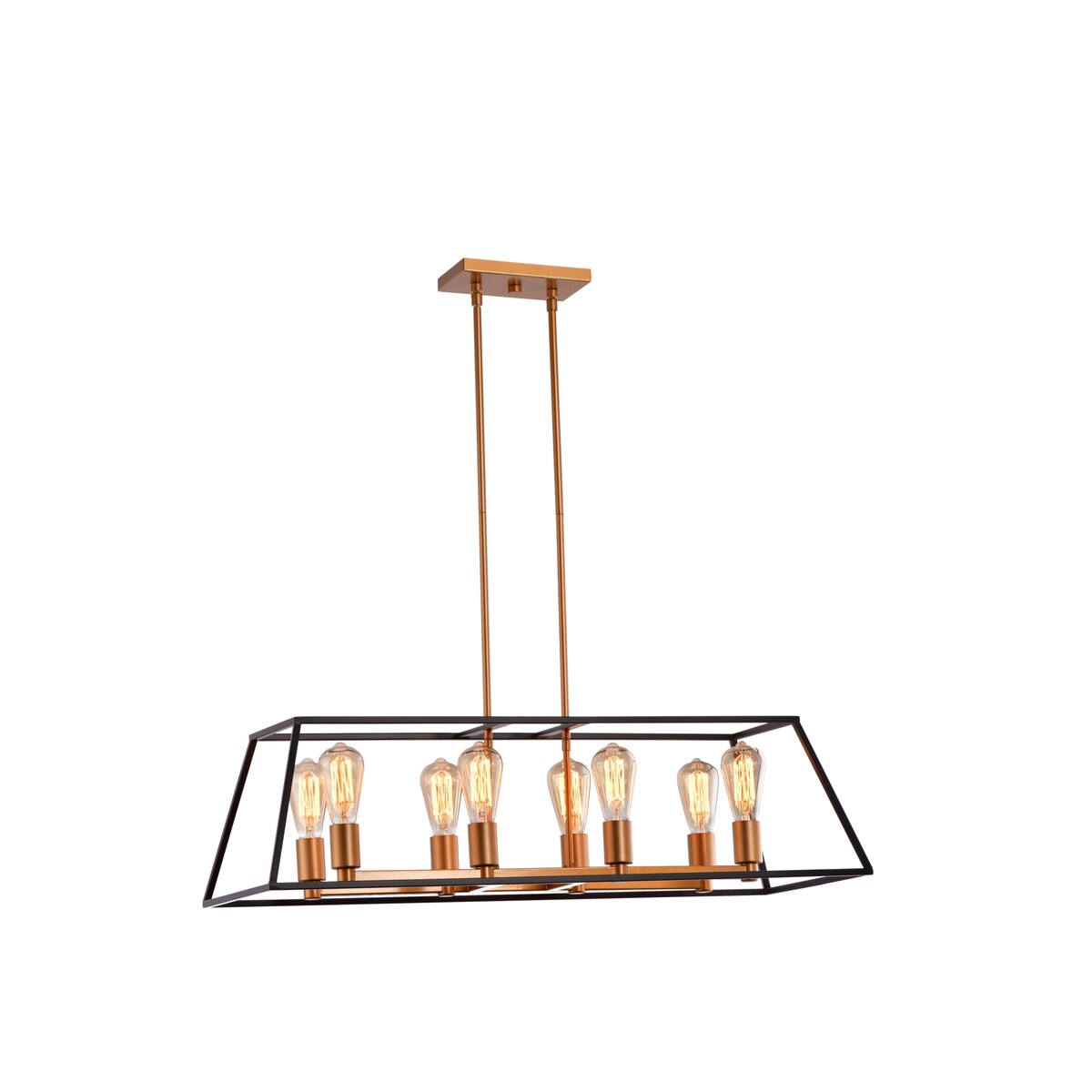 LAZZUR Meurthe 8 Light 35 in. Matte Oil Rubbed Bronze Pendant
