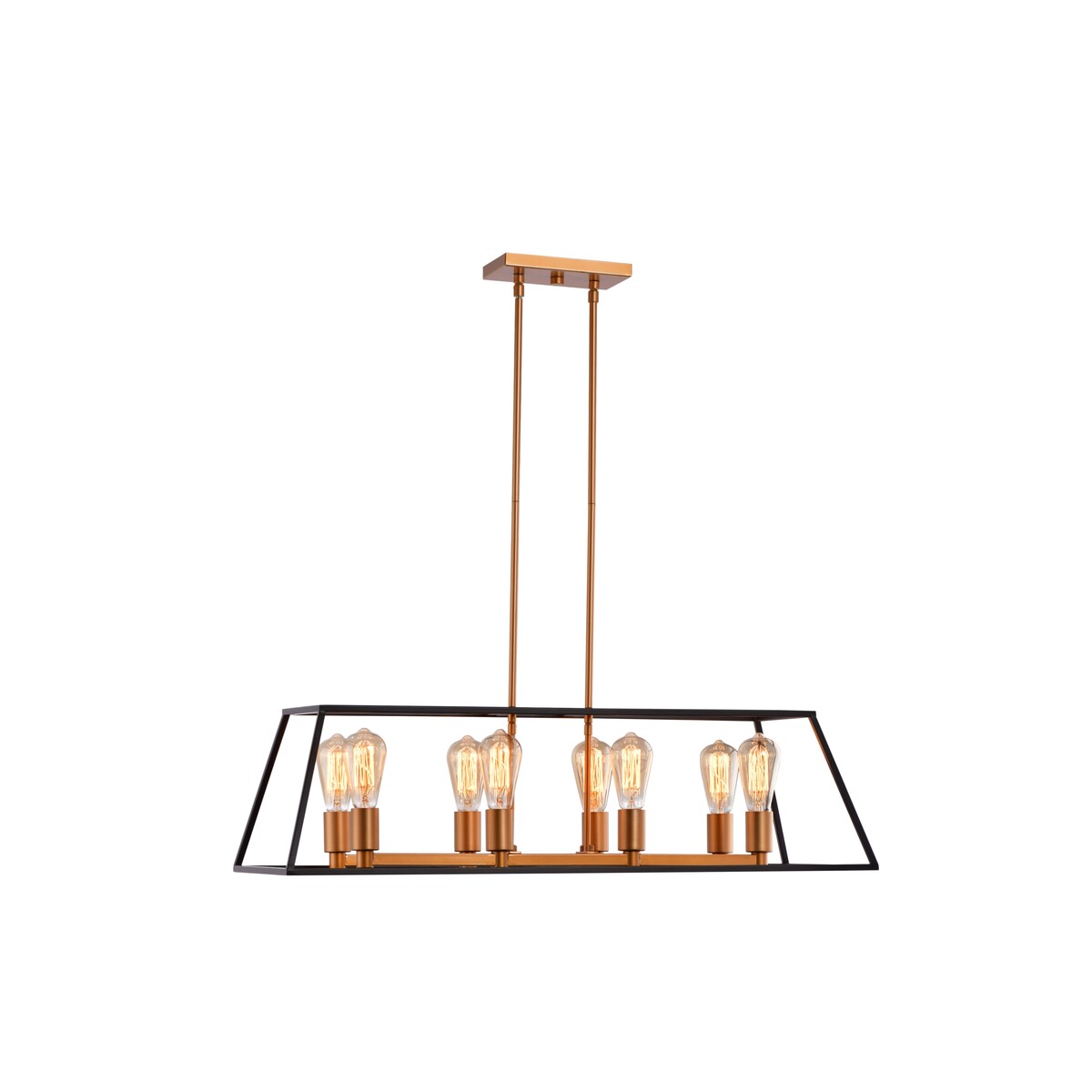 LAZZUR Meurthe 8 Light 35 in. Matte Oil Rubbed Bronze Pendant