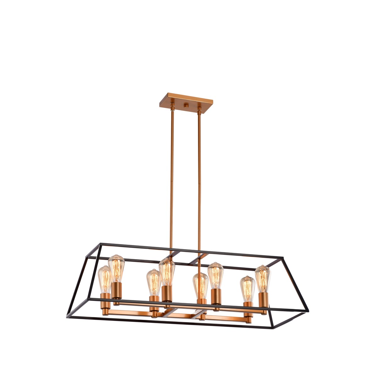 LAZZUR Meurthe 8 Light 35 in. Matte Oil Rubbed Bronze Pendant