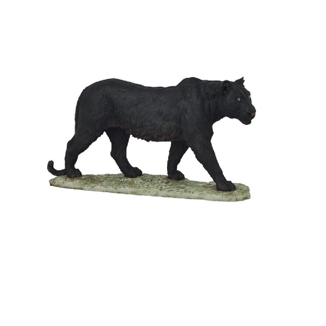 LBK FURNITURE Black Panther Statue 9"H Black Leopard Wild Animal Collectible Decorative Figurine