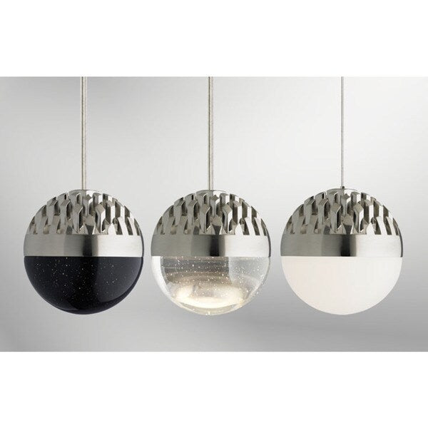 LBL Sphere 1 Light Satin Nickel and Frost Line-Voltage Pendants