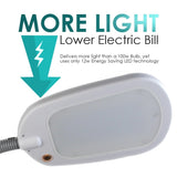 LED Bright Reader Natural Daylight Full Spectrum Floor Lamp Grey NEW SLIMMER DESIGN - N/A