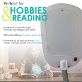 LED Bright Reader Natural Daylight Full Spectrum Floor Lamp Grey NEW SLIMMER DESIGN - N/A