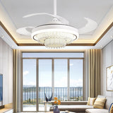 42in LED Retractable Ceiling Fan Light Ceiling Lamp with Remote Control - 42inch