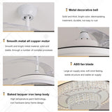 42in LED Retractable Ceiling Fan Light Ceiling Lamp with Remote Control - 42inch