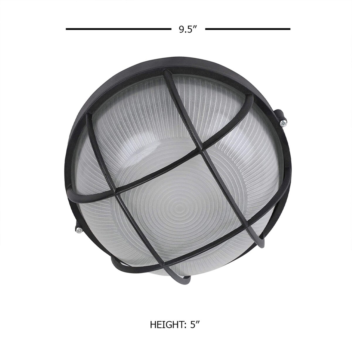 LED Flush Mount Ceiling Light 9.5"W X 5"H - 9.5"