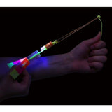 LED Light Arrow Rocket Helicopter Flying Party Toy 12 Pack