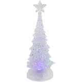LED Lighted Acrylic Christmas Tree Decoration - 10.5" - Multi-Color Lights