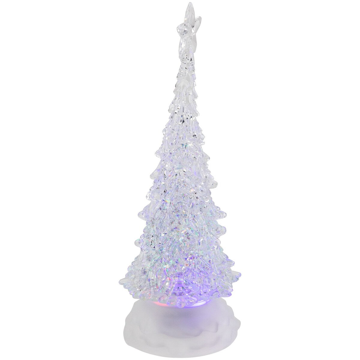 LED Lighted Acrylic Christmas Tree Decoration - 10.5" - Multi-Color Lights