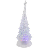 LED Lighted Acrylic Christmas Tree Decoration - 10.5" - Multi-Color Lights