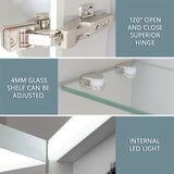 LED Lighted Bathroom Medicine Cabinet with Mirror