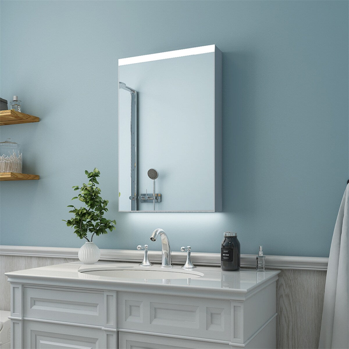 LED Lighted Bathroom Medicine Cabinet with Mirror