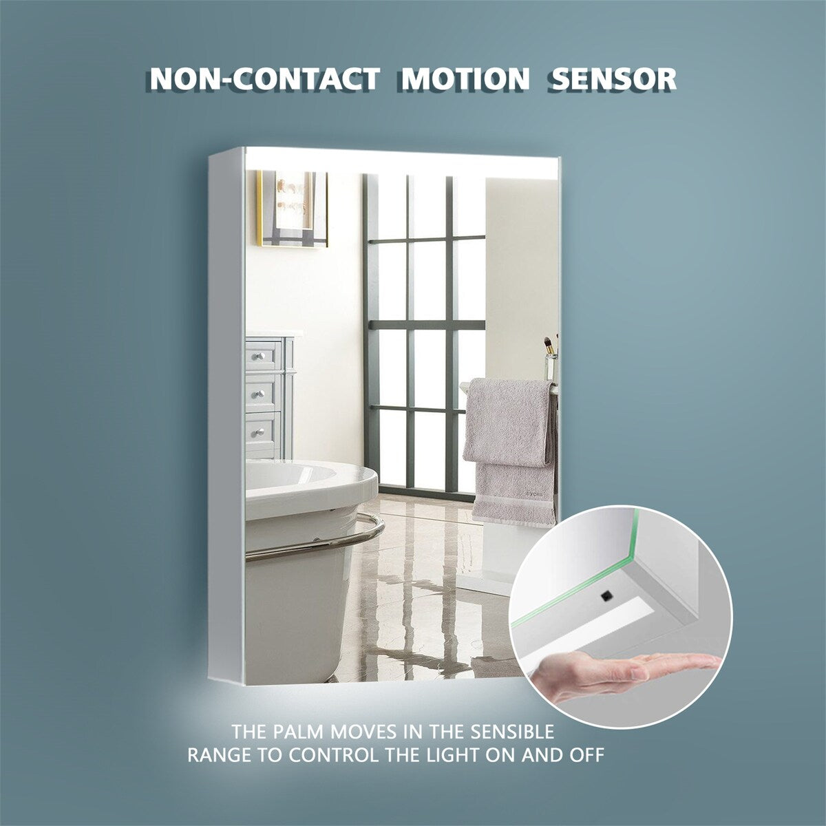 LED Lighted Bathroom Medicine Cabinet with Mirror