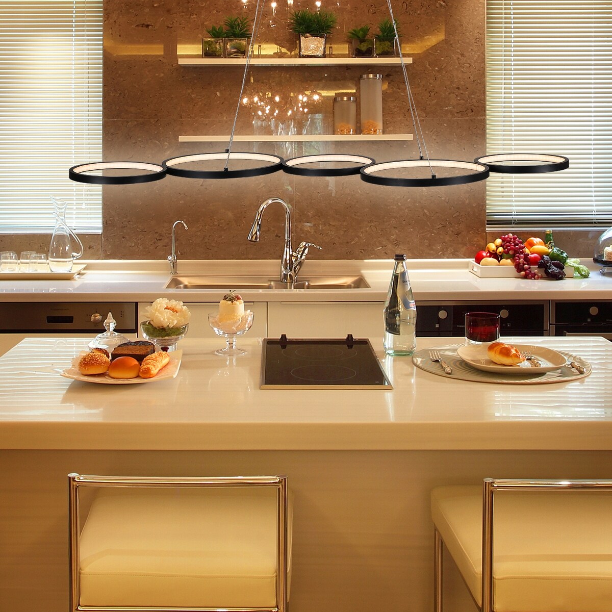 LED Lights 55W Flush Mount Ceiling Light Not Dimmable Pendant Lighting