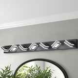 LED Modern Black Vanity Lights, 6-Lights Acrylic Matte Black Bathroom Vanity Lights Over Mirror