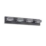 LED Modern Black Vanity Lights, 6-Lights Acrylic Matte Black Bathroom Vanity Lights Over Mirror