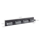 LED Modern Black Vanity Lights, 6-Lights Acrylic Matte Black Bathroom Vanity Lights Over Mirror