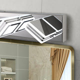LED Modern Black Vanity Lights, 6-Lights Acrylic Matte Black Bathroom Vanity Lights Over Mirror