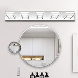 LED Modern Black Vanity Lights, 6-Lights Acrylic Matte Black Bathroom Vanity Lights Over Mirror