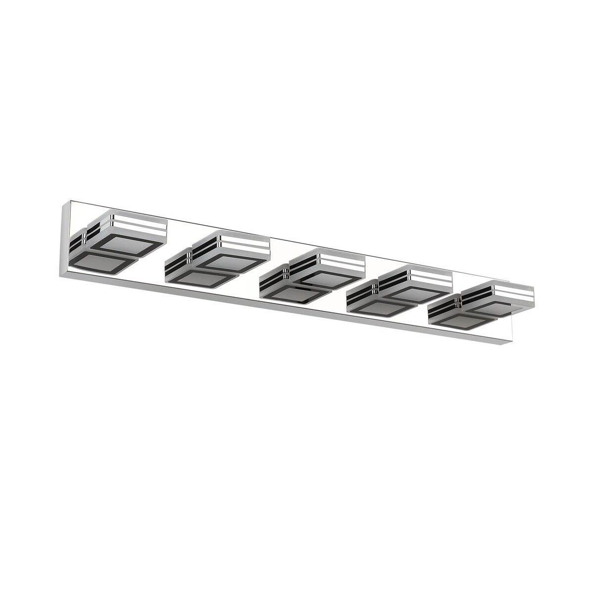 LED Modern Black Vanity Lights, 6-Lights Acrylic Matte Black Bathroom Vanity Lights Over Mirror