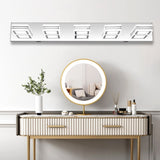 LED Modern Black Vanity Lights, 6-Lights Acrylic Matte Black Bathroom Vanity Lights Over Mirror