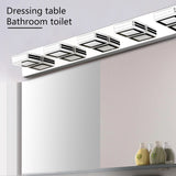 LED Modern Chrome Makeup Light, 5-Lights Acrylic Chrome Makeup Mirror Light