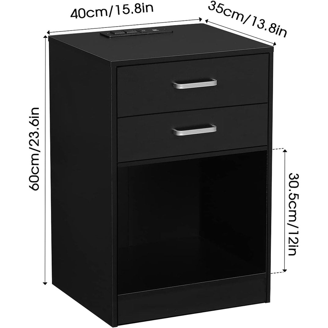 LED Nightstands Set of 2 Nightstands for Bedroom