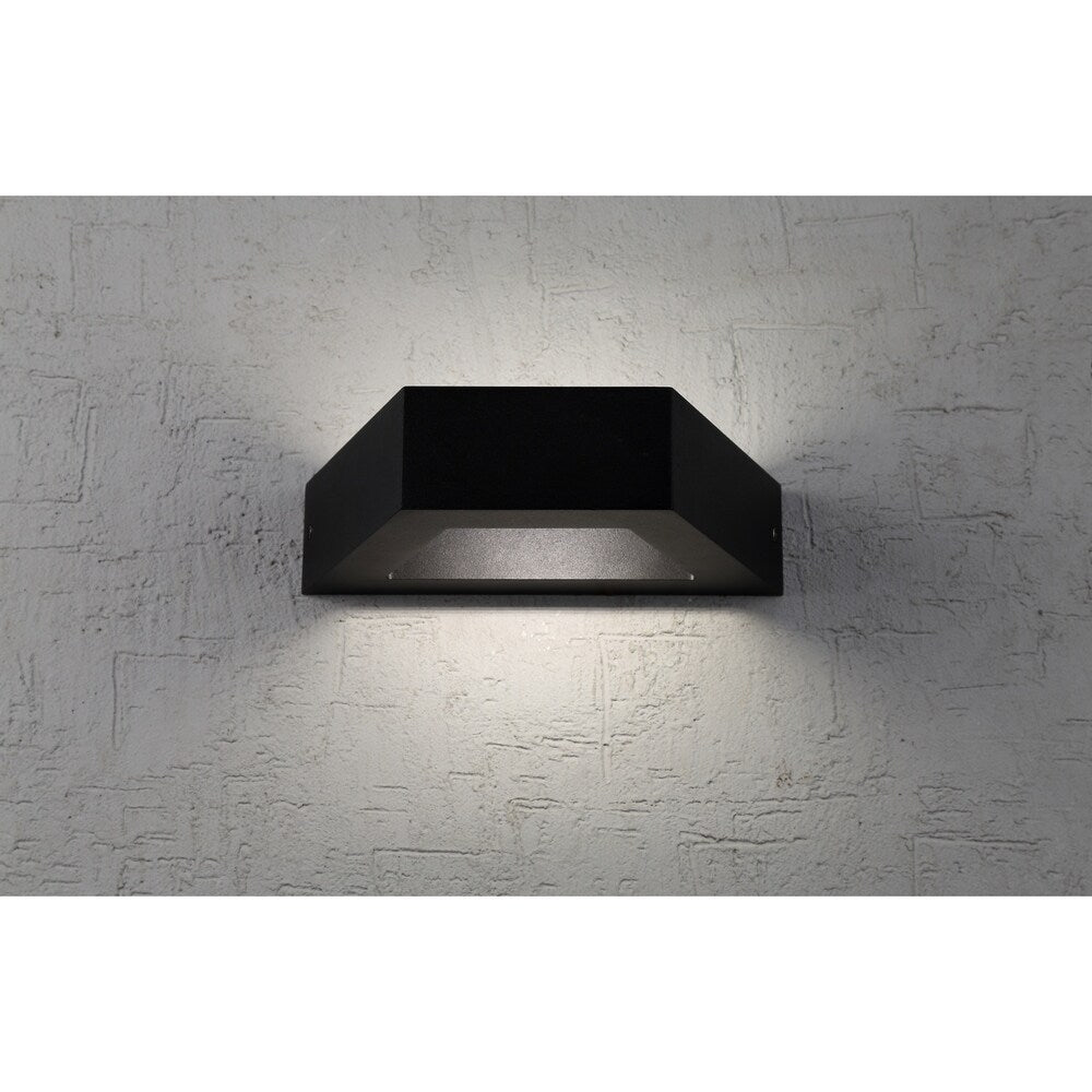 LED Outdoor Wall lamp D:4.3 H:10.2 10.5W 800LM 3000K Black Finish Acrylic Lens