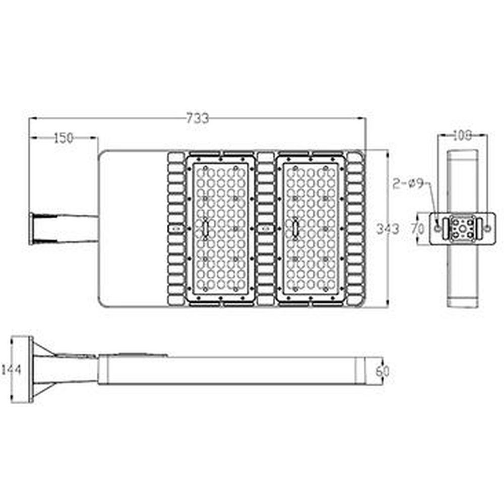 300W LED Pole Light/Parking Lot Light 3500K