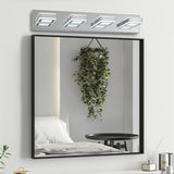 LED Stainless Steel Vanity Lights, 4-Lights Acrylic Bathroom Light