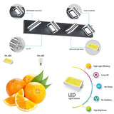 LED Stainless Steel Vanity Lights, 4-Lights Acrylic Bathroom Light