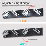 LED Stainless Steel Vanity Lights, 4-Lights Acrylic Bathroom Light