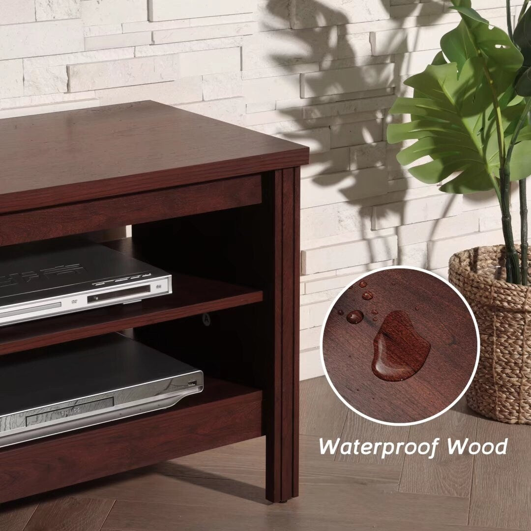 LED TV Stand for 65-75 Inch TV, TV Console with Warm White LED Light